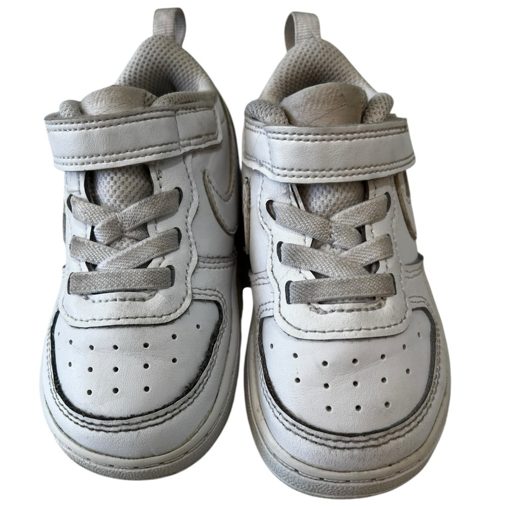 Nike Kids White Sneakers with Strap Toddler 6C - Picture 4 of 8